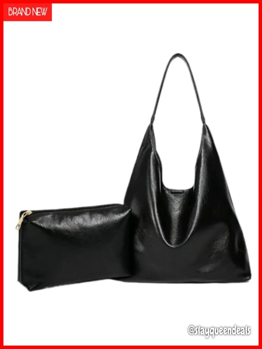 Soft Vegan Leather Hobo Bag for Women with Matching Wallet - Tote Purses for